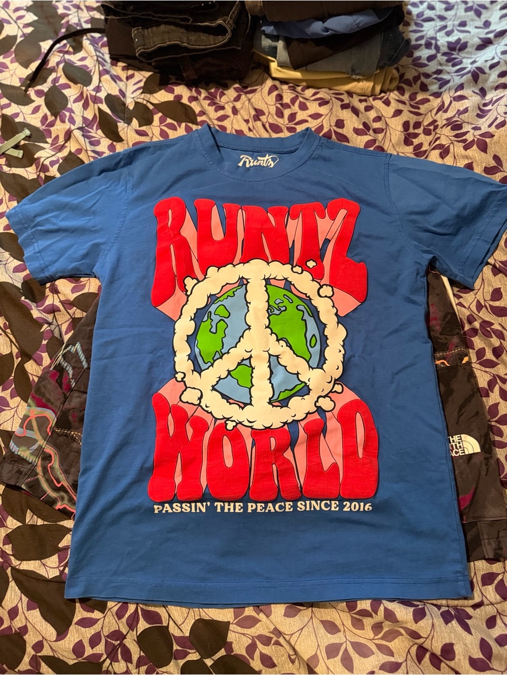 World Runtz Graphic Tee - Blue with Red Print